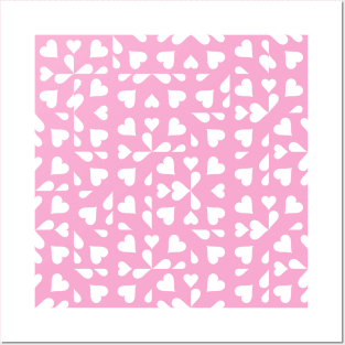 Light Pink Valentine's Checkers Posters and Art